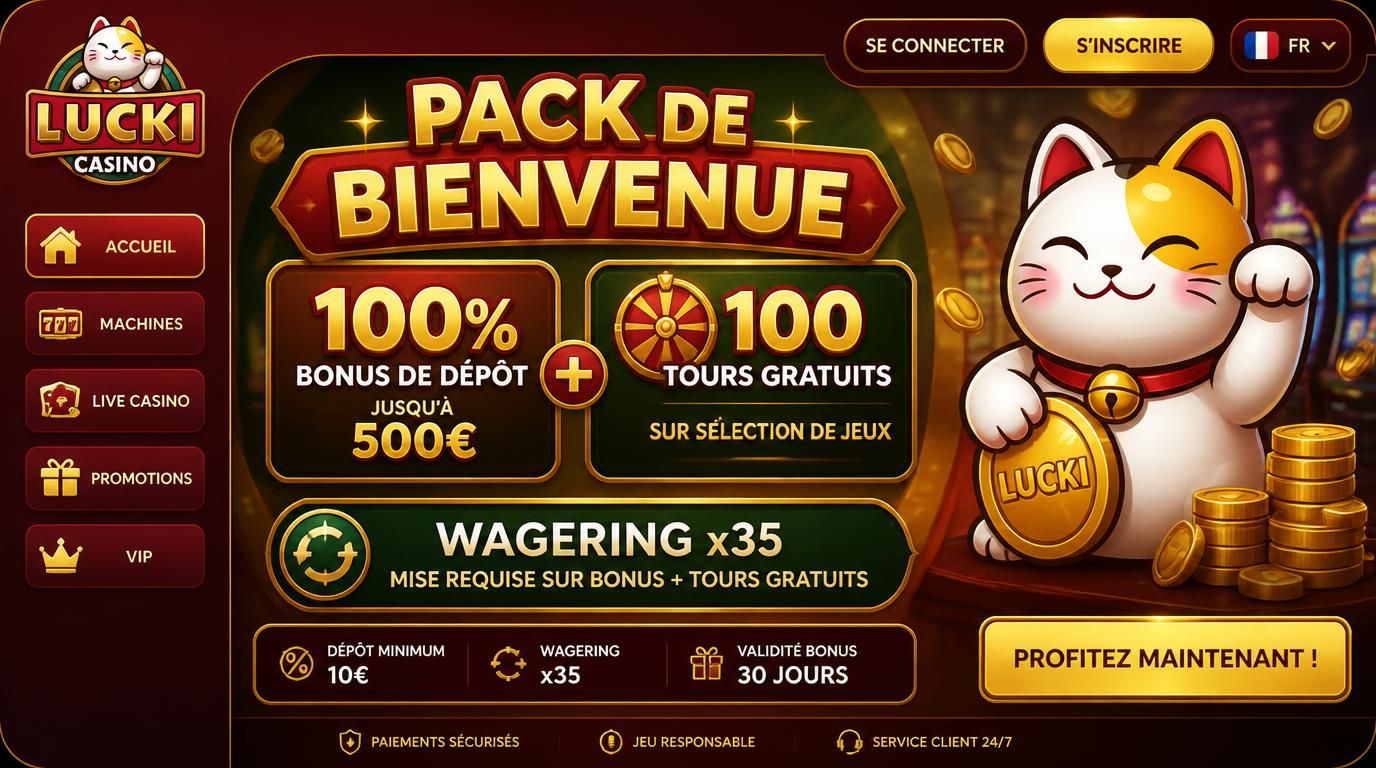 Visuel du pack de bienvenue avec conditions