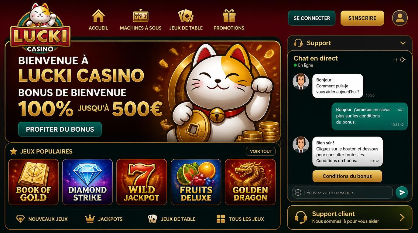 Interface du support client en direct